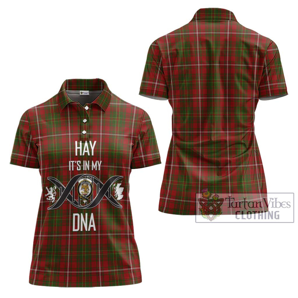 Hay Tartan Women's Polo Shirt with Family Crest DNA In Me Style - Tartanvibesclothing Shop