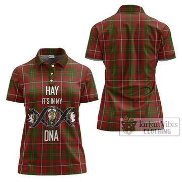 Hay Tartan Women's Polo Shirt with Family Crest DNA In Me Style