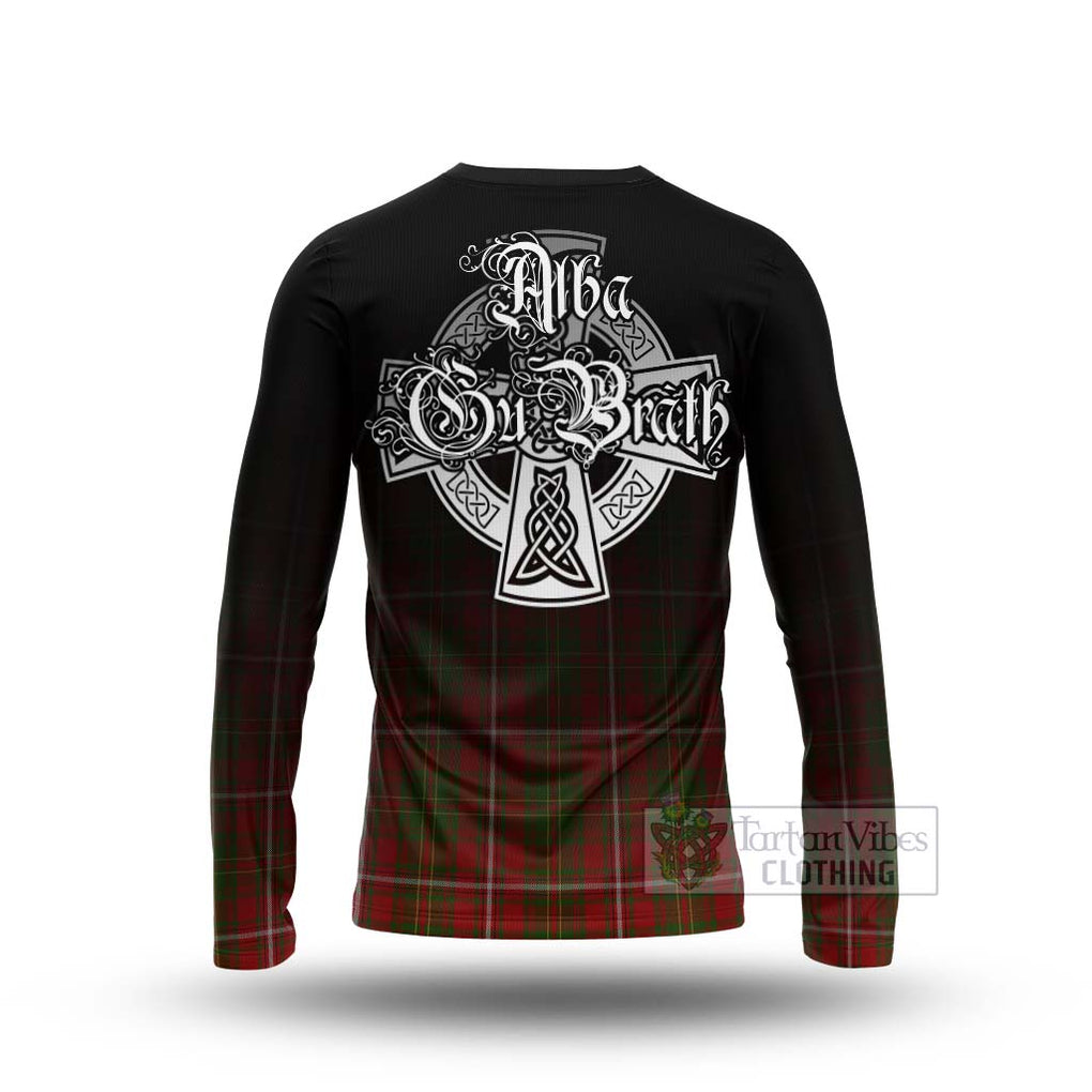 Tartan Vibes Clothing Hay Tartan Long Sleeve T-Shirt Featuring Alba Gu Brath Family Crest Celtic Inspired