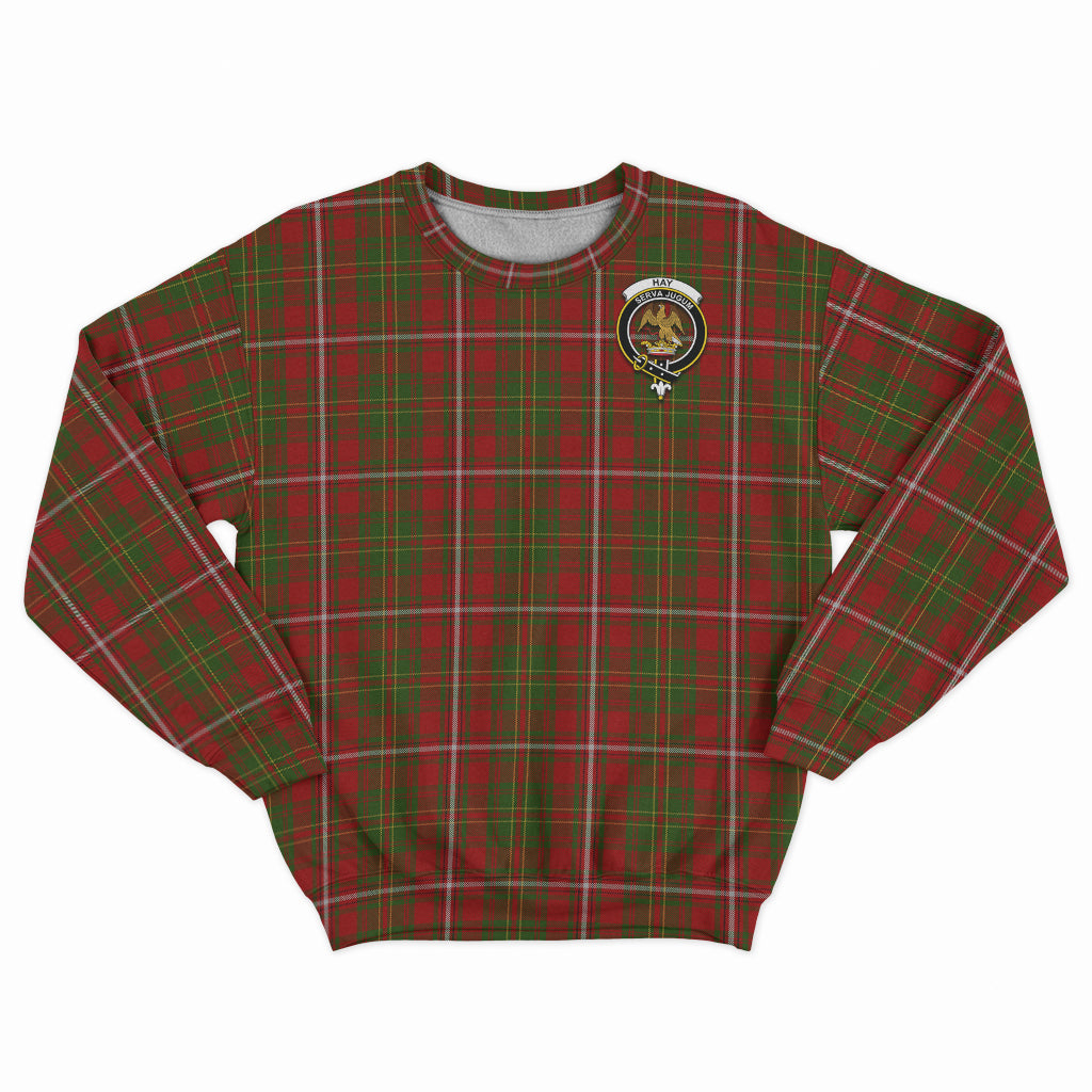 Hay Tartan Sweatshirt with Family Crest - Tartan Vibes Clothing