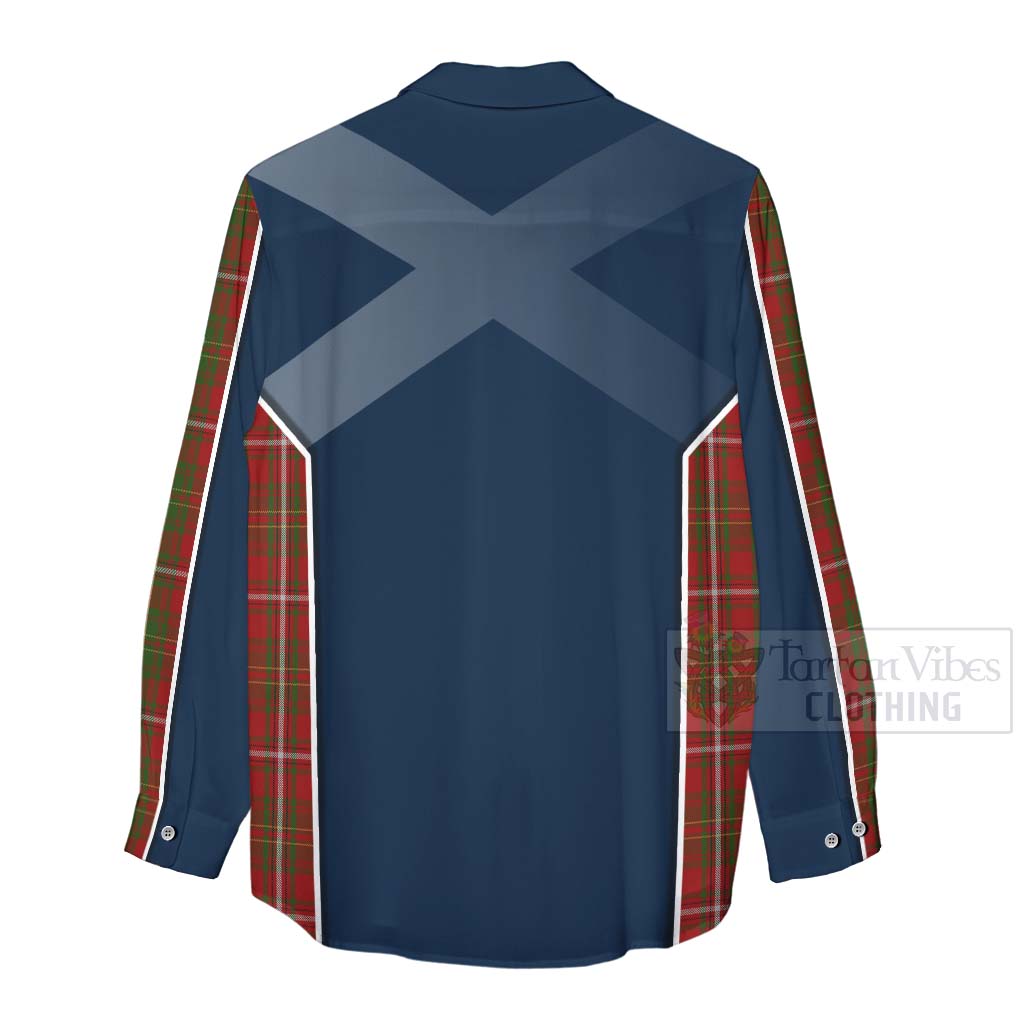 Tartan Vibes Clothing Hay Tartan Women's Casual Shirt with Family Crest and Scottish Thistle Vibes Sport Style