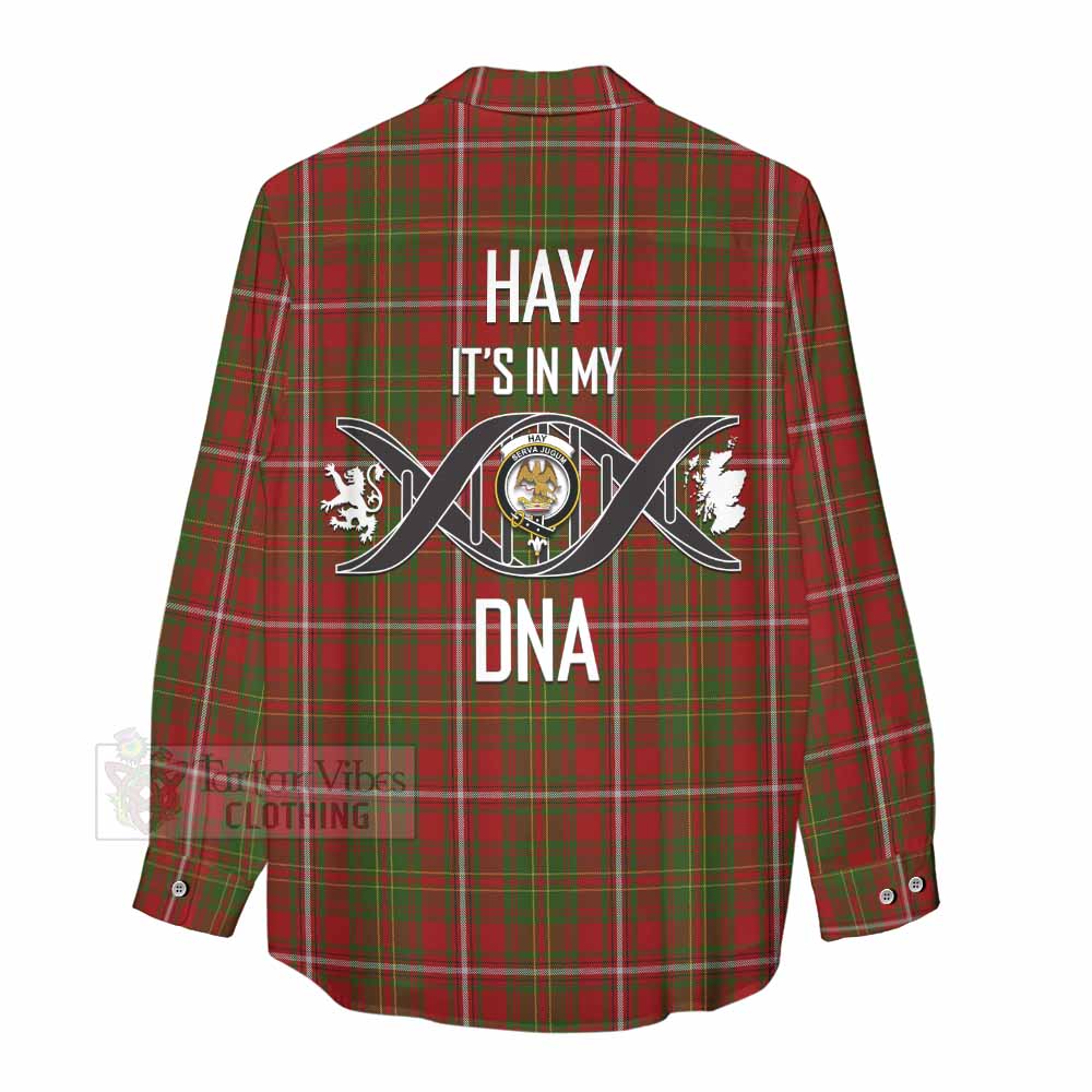 Tartan Vibes Clothing Hay Tartan Women's Casual Shirt with Family Crest DNA In Me Style