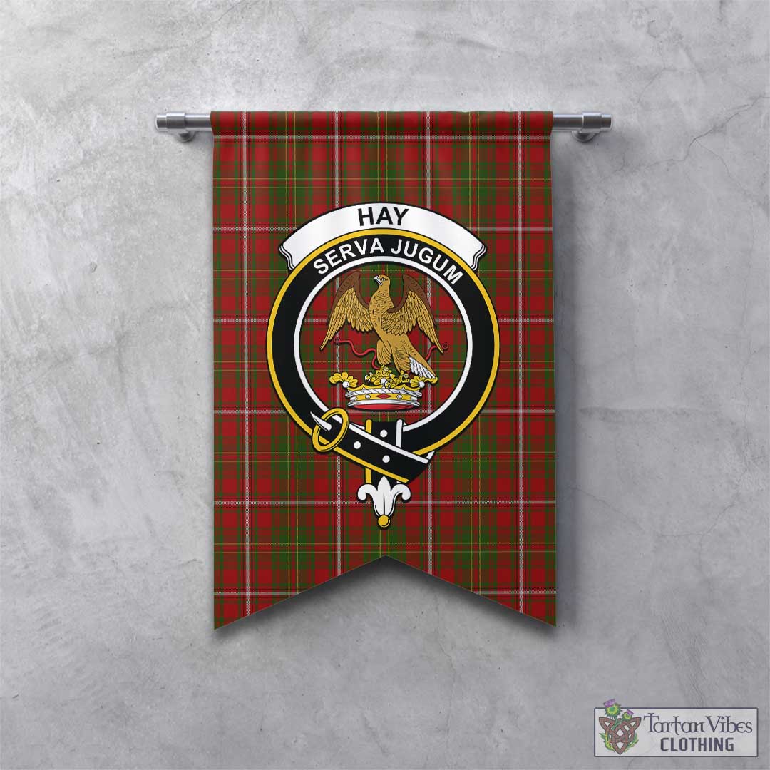 Tartan Vibes Clothing Hay Tartan Gonfalon, Tartan Banner with Family Crest