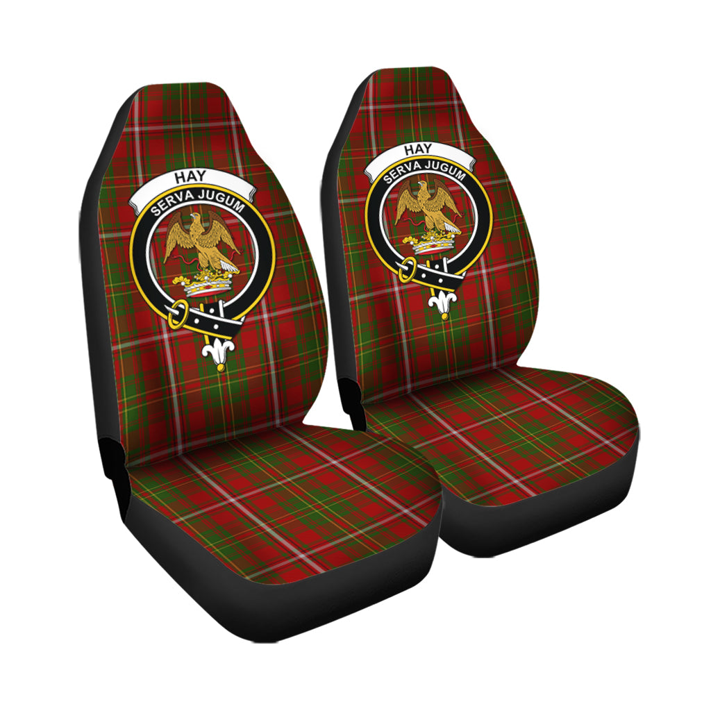 Hay Tartan Car Seat Cover with Family Crest - Tartanvibesclothing