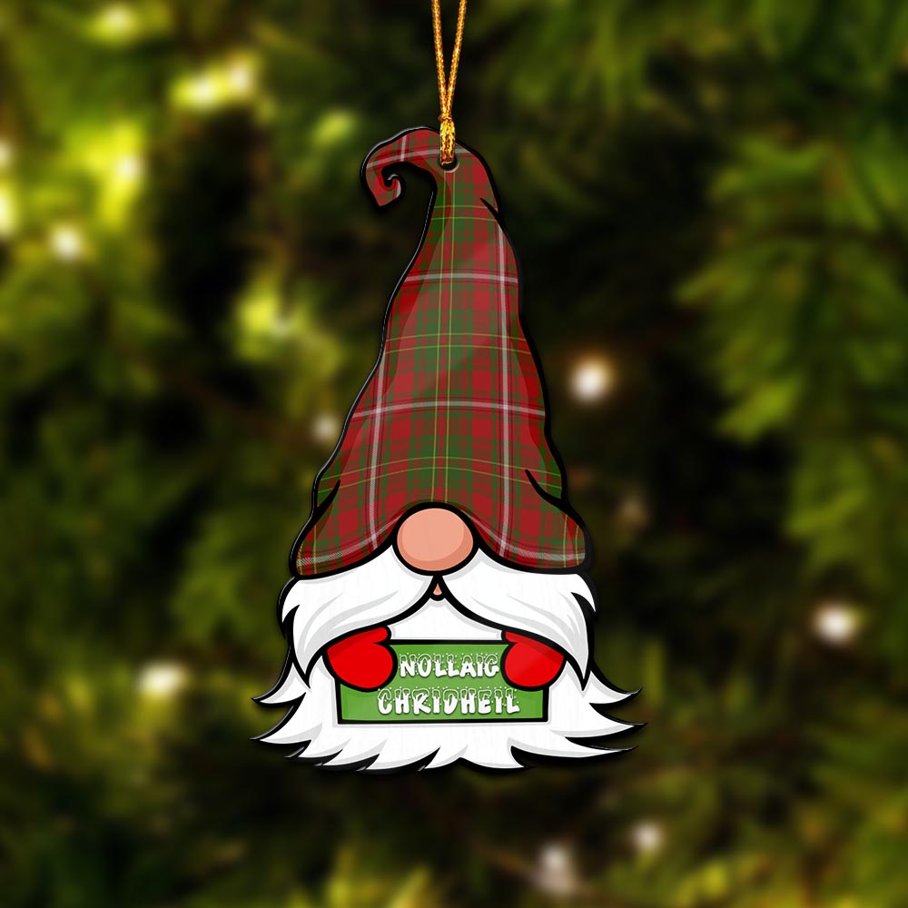 Hay Gnome Christmas Ornament with His Tartan Christmas Hat - Tartan Vibes Clothing