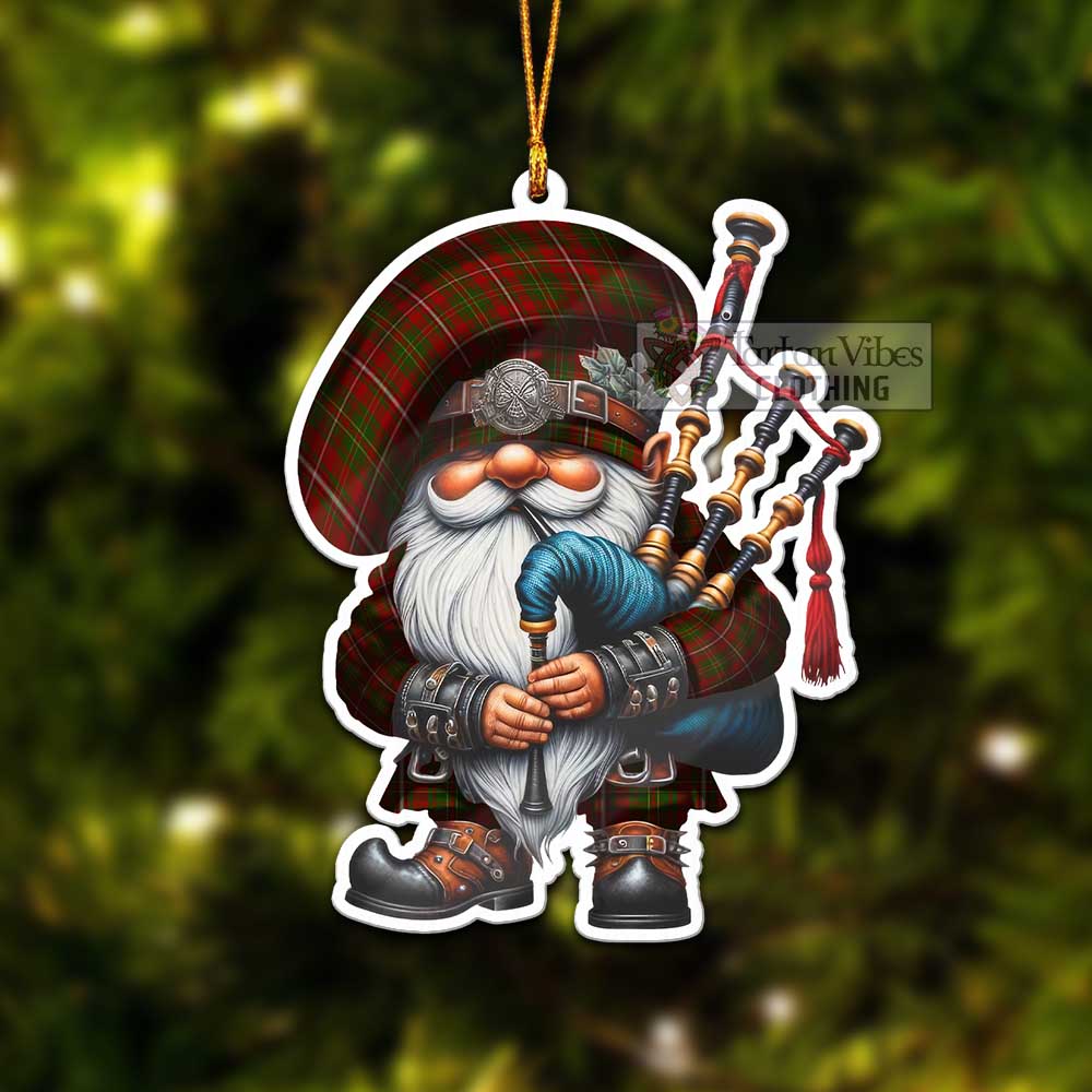 Tartan Vibes Clothing Hay Tartan Badpiper Gnome Christmas Ornament