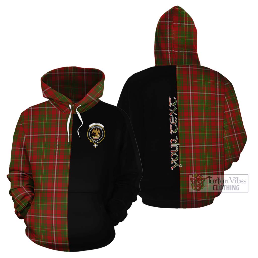 Tartan Vibes Clothing Hay Tartan Cotton Hoodie with Family Crest and Half Of Me Style