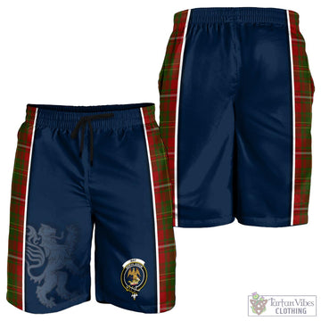 Hay Tartan Men's Shorts with Family Crest and Lion Rampant Vibes Sport Style
