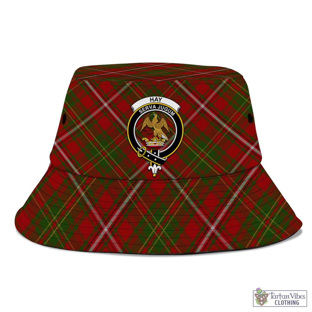 Tartan Vibes Clothing Hay Tartan Bucket Hat with Family Crest