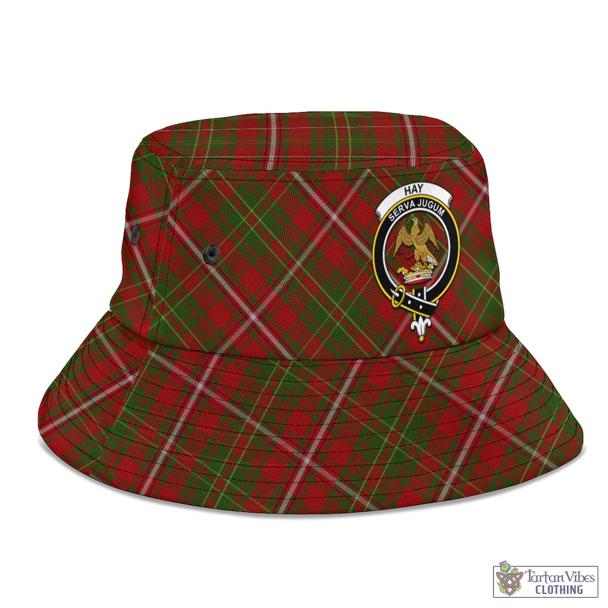 Tartan Vibes Clothing Hay Tartan Bucket Hat with Family Crest