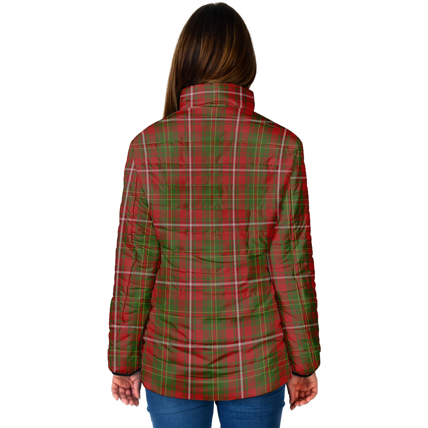 Hay Tartan Padded Jacket with Family Crest - Tartan Vibes Clothing