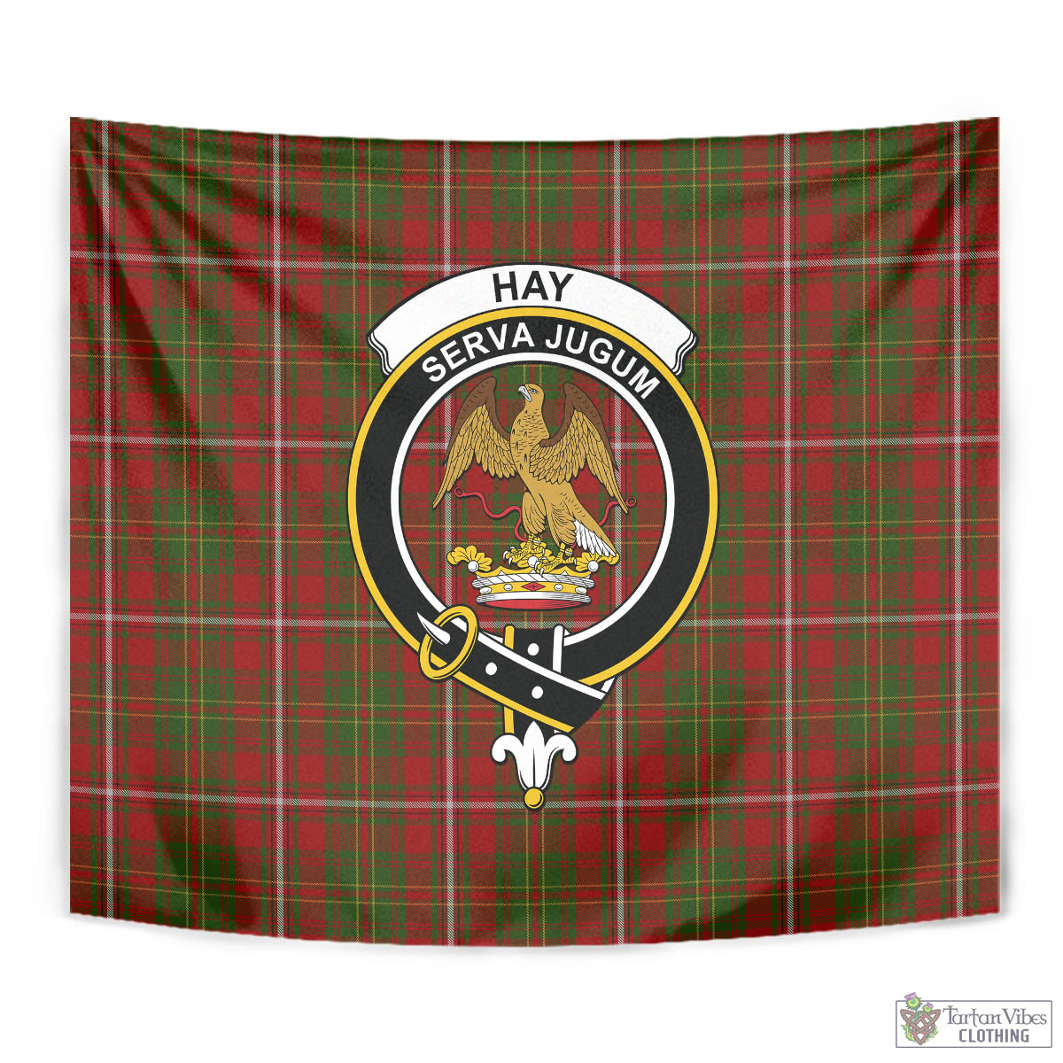 Tartan Vibes Clothing Hay Tartan Tapestry Wall Hanging and Home Decor for Room with Family Crest