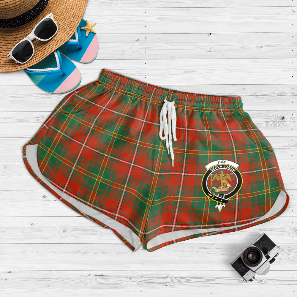 hay-ancient-tartan-womens-shorts-with-family-crest