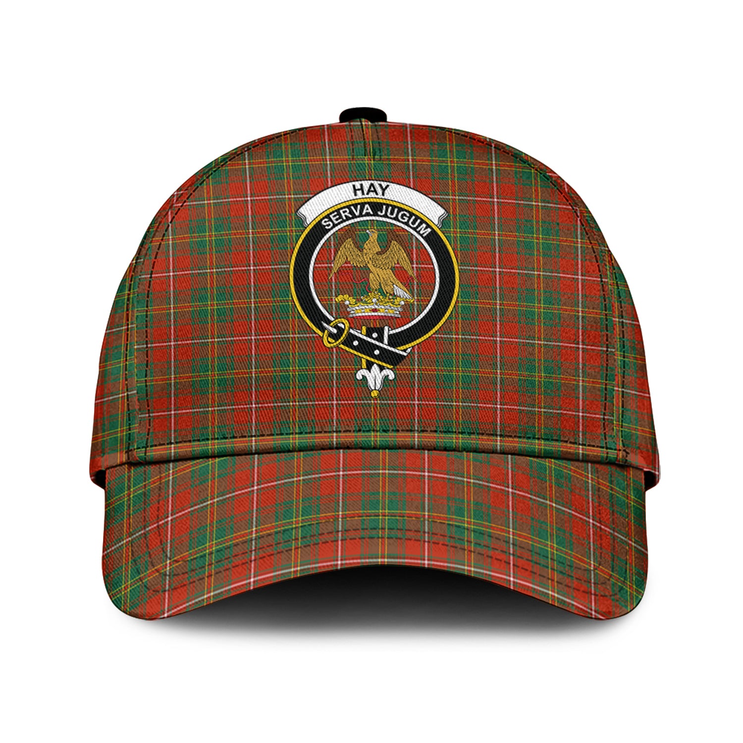 hay-ancient-tartan-classic-cap-with-family-crest