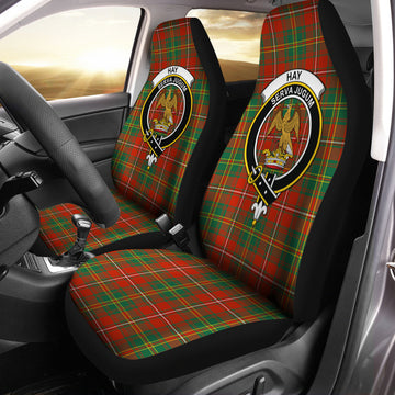 Hay Ancient Tartan Car Seat Cover with Family Crest