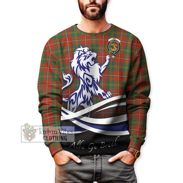 Hay Ancient Tartan Sweatshirt with Alba Gu Brath Regal Lion Emblem