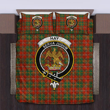 Hay Ancient Tartan Quilt Bed Set with Family Crest