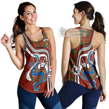 Hay Ancient Tartan Women's Racerback Tanks with Epic Bagpipe Style