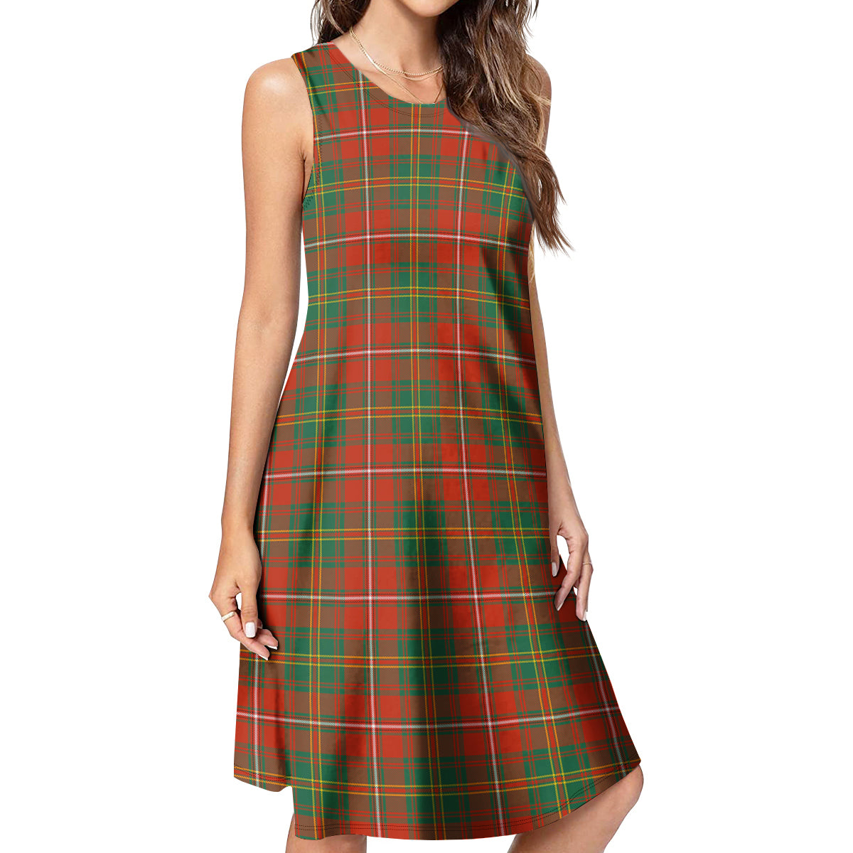 Hay Ancient Tartan Womens Casual Dresses - Tartanvibesclothing