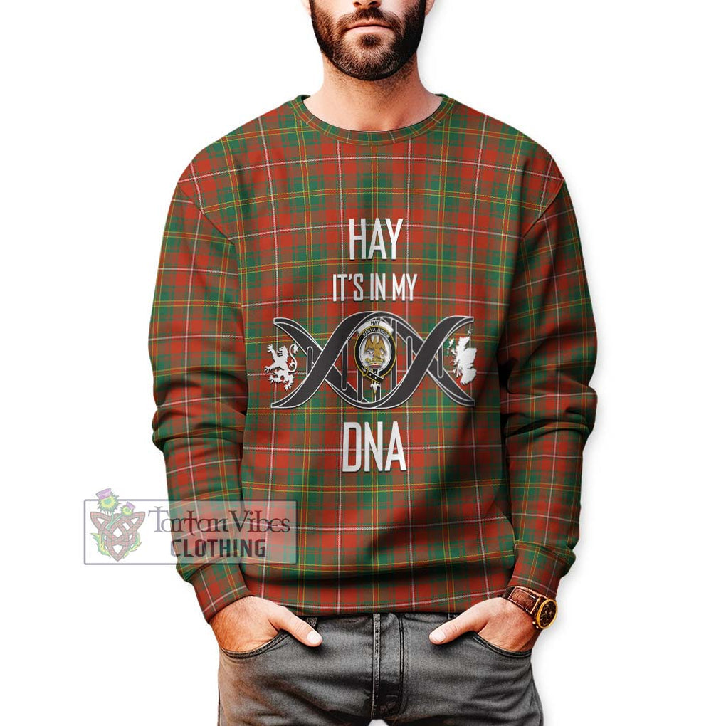 Hay Ancient Tartan Sweatshirt with Family Crest DNA In Me Style Unisex - Tartanvibesclothing Shop