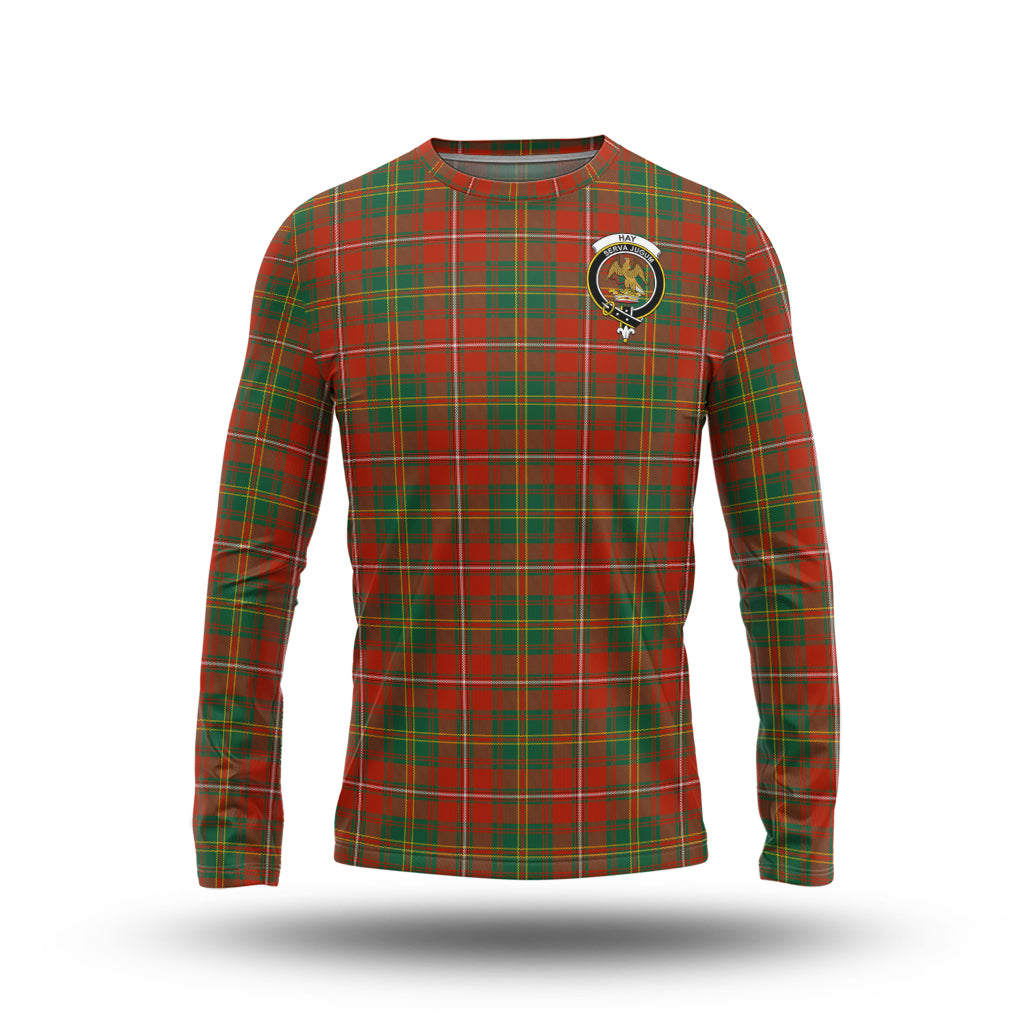 hay-ancient-tartan-long-sleeve-t-shirt-with-family-crest