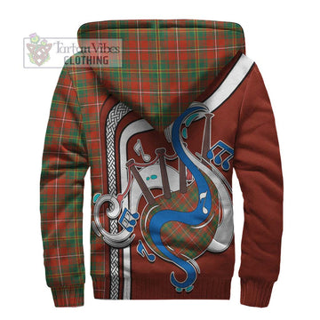 Hay Ancient Tartan Sherpa Hoodie with Epic Bagpipe Style