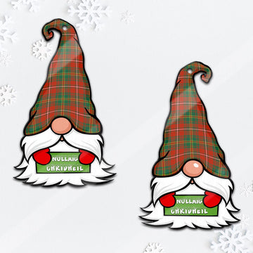 Hay Ancient Gnome Christmas Ornament with His Tartan Christmas Hat