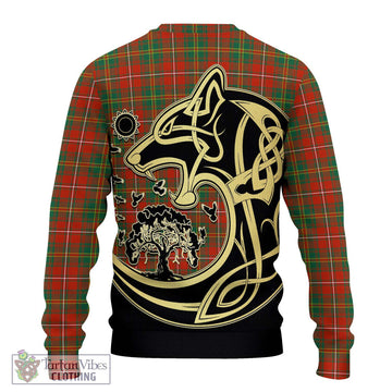 Hay Ancient Tartan Ugly Sweater with Family Crest Celtic Wolf Style