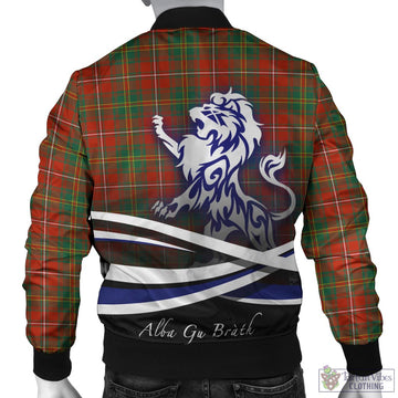 Hay Ancient Tartan Bomber Jacket with Alba Gu Brath Regal Lion Emblem