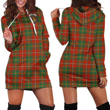 Hay Ancient Tartan Hoodie Dress with Family Crest