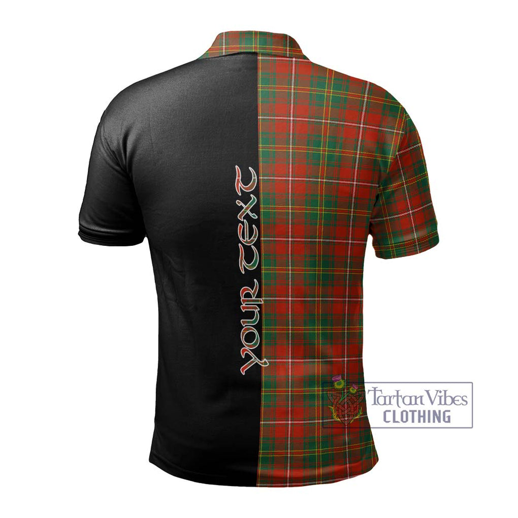 Hay Ancient Tartan Polo Shirt with Family Crest and Half Of Me Style - Tartanvibesclothing Shop