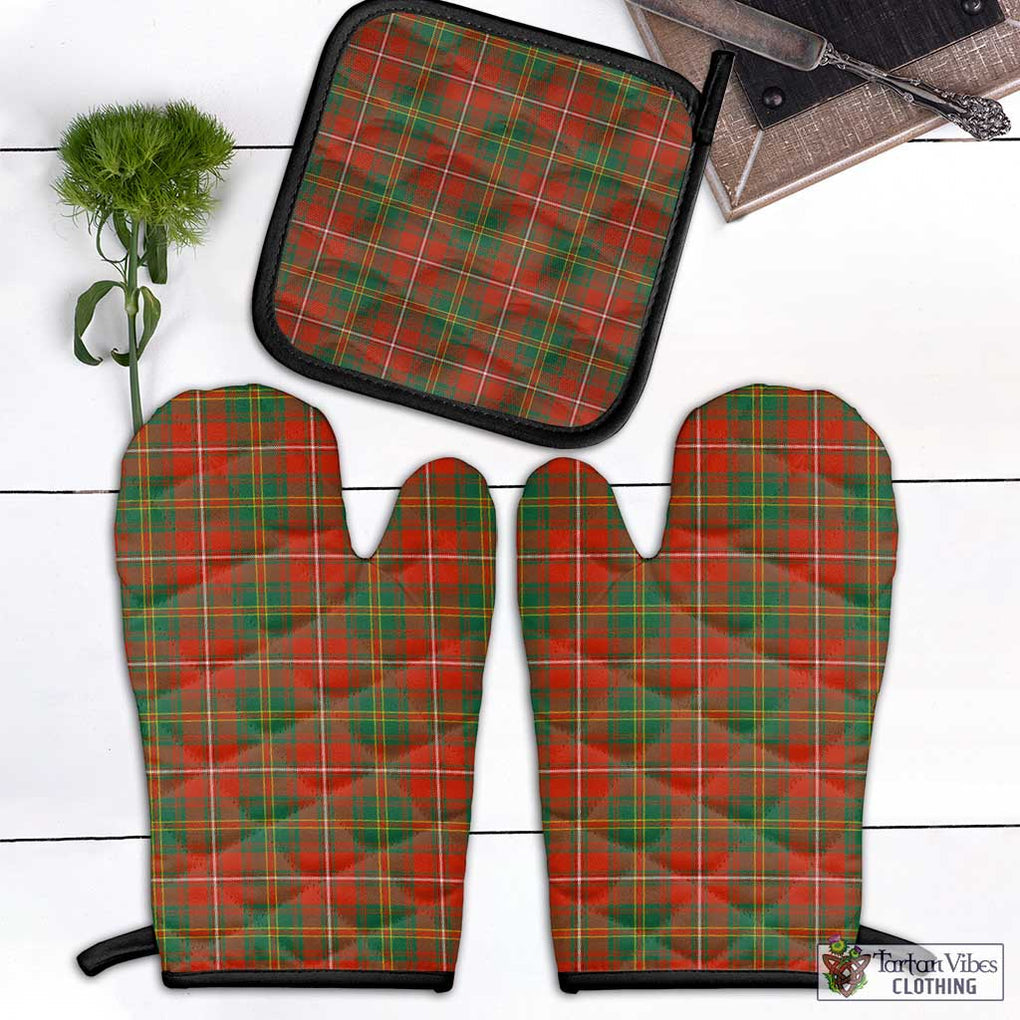 Hay Ancient Tartan Combo Oven Mitt & Pot-Holder Combo 1 Oven Mitt & 1 Pot-Holder Black - Tartan Vibes Clothing