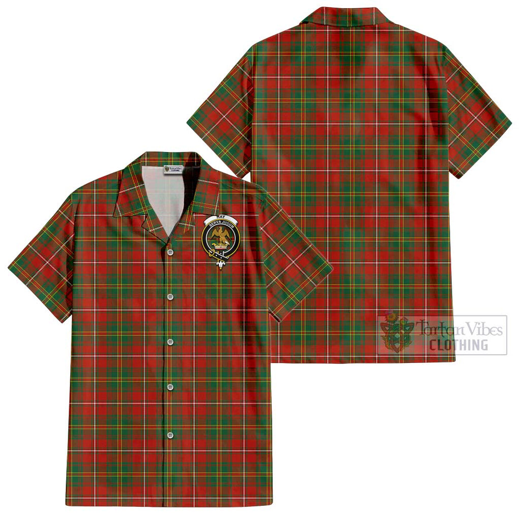 Hay Ancient Tartan Cotton Hawaiian Shirt with Family Crest Kid - Tartan Vibes Clothing