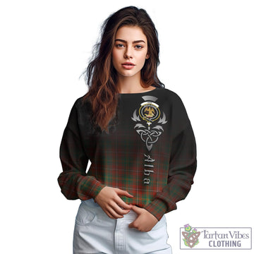 Hay Ancient Tartan Sweatshirt Featuring Alba Gu Brath Family Crest Celtic Inspired