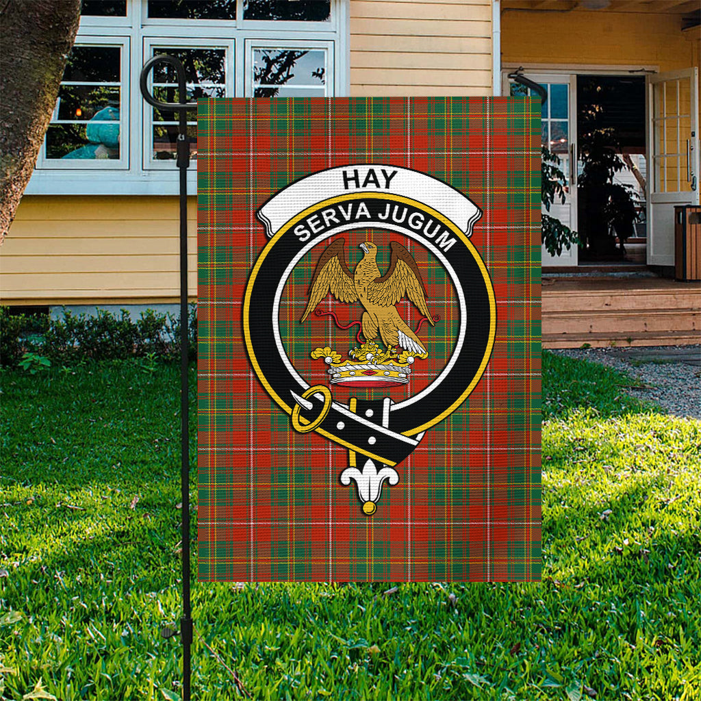 Hay Ancient Tartan Flag with Family Crest - Tartan Vibes Clothing