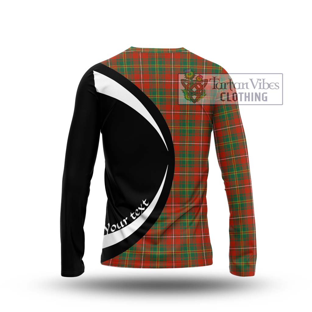 Hay Ancient Tartan Long Sleeve T-Shirt with Family Crest Circle Style - Tartan Vibes Clothing