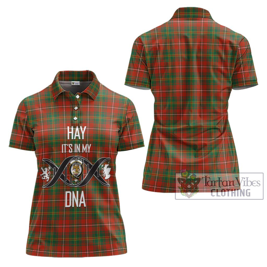 Hay Ancient Tartan Women's Polo Shirt with Family Crest DNA In Me Style - Tartanvibesclothing Shop