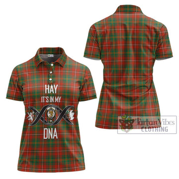 Hay Ancient Tartan Women's Polo Shirt with Family Crest DNA In Me Style