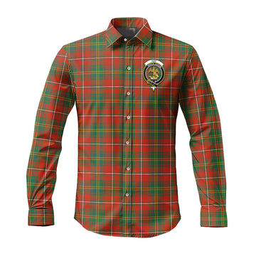 Hay Ancient Tartan Long Sleeve Button Up Shirt with Family Crest