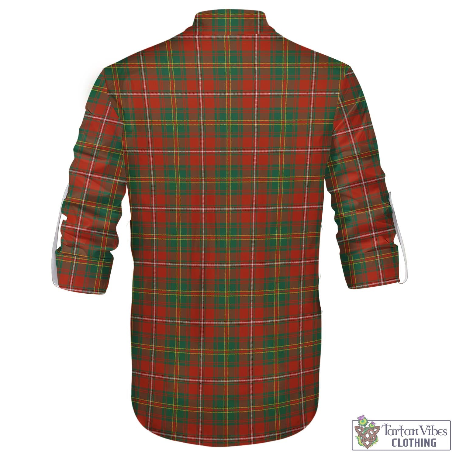 Tartan Vibes Clothing Hay Ancient Tartan Men's Scottish Traditional Jacobite Ghillie Kilt Shirt with Family Crest