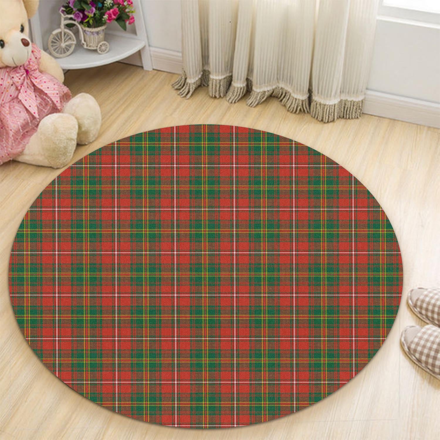 hay-ancient-tartan-round-rug