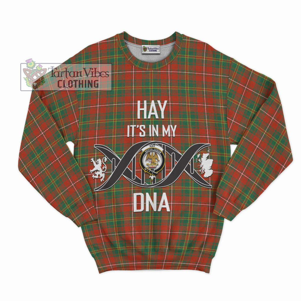 Hay Ancient Tartan Sweatshirt with Family Crest DNA In Me Style - Tartanvibesclothing Shop