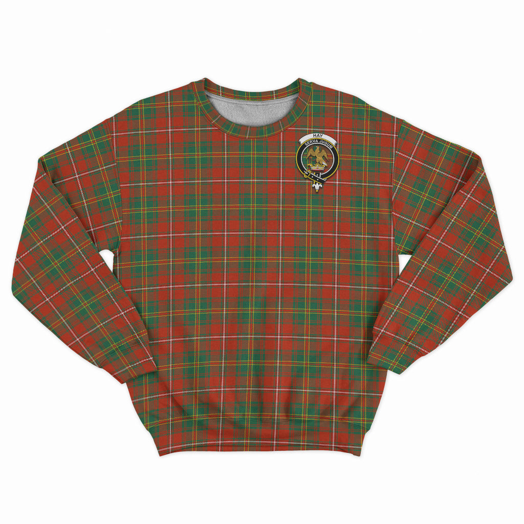 Hay Ancient Tartan Sweatshirt with Family Crest - Tartan Vibes Clothing