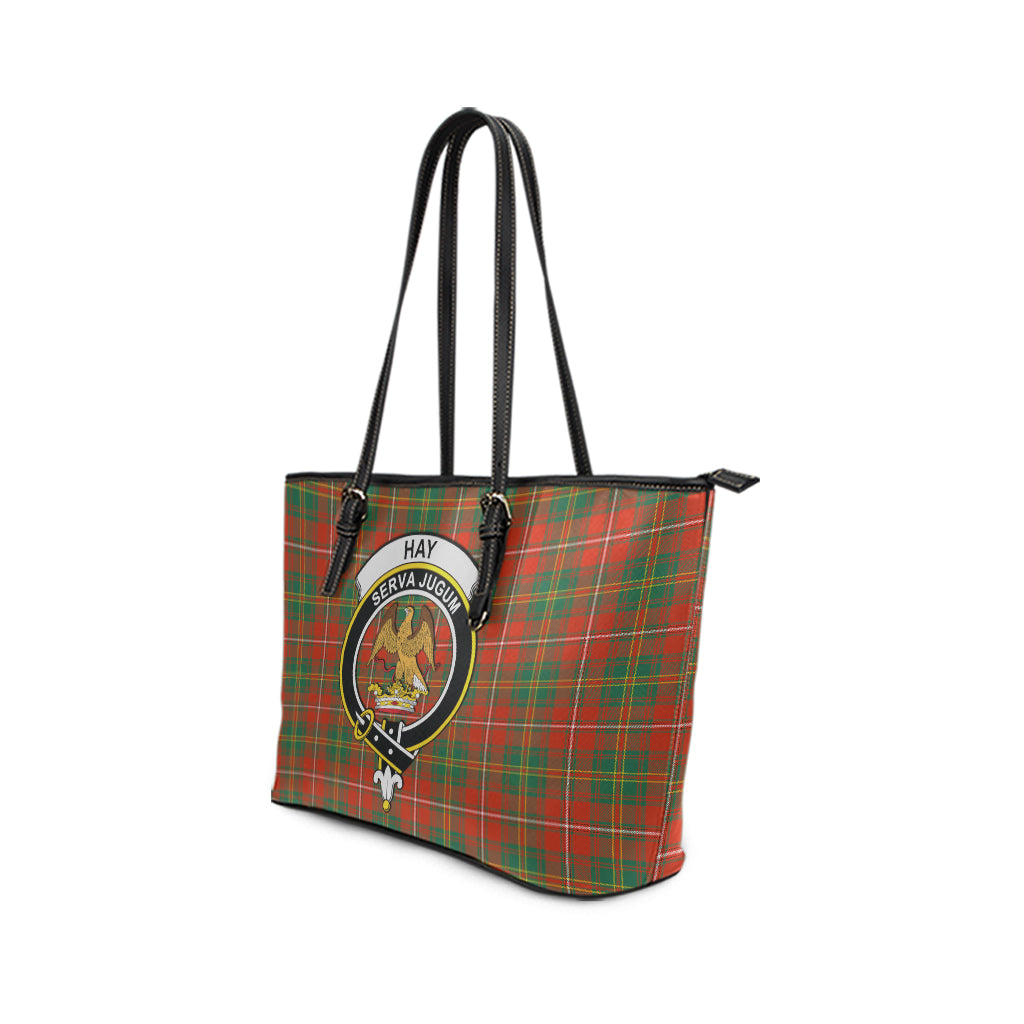 hay-ancient-tartan-leather-tote-bag-with-family-crest