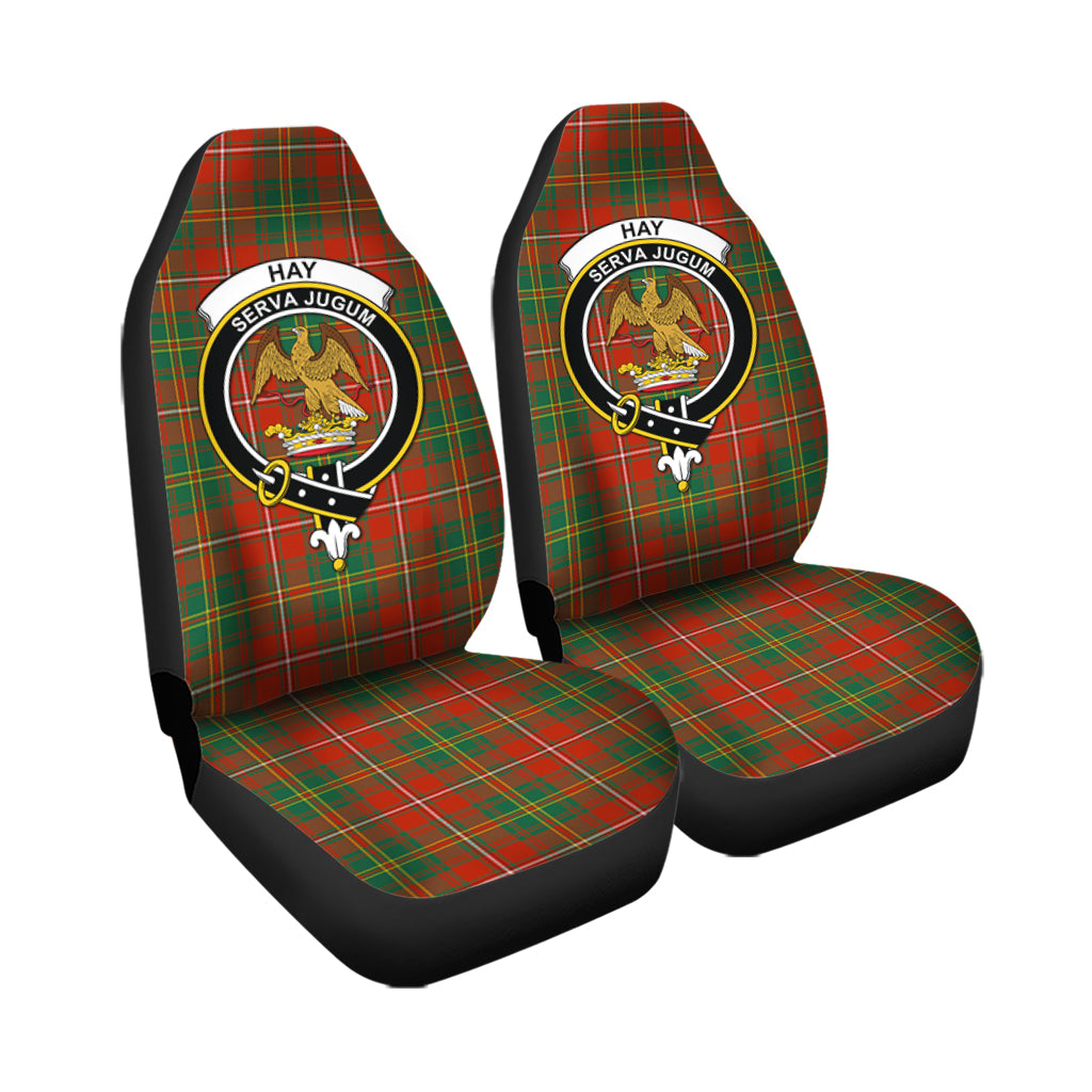 Hay Ancient Tartan Car Seat Cover with Family Crest - Tartanvibesclothing