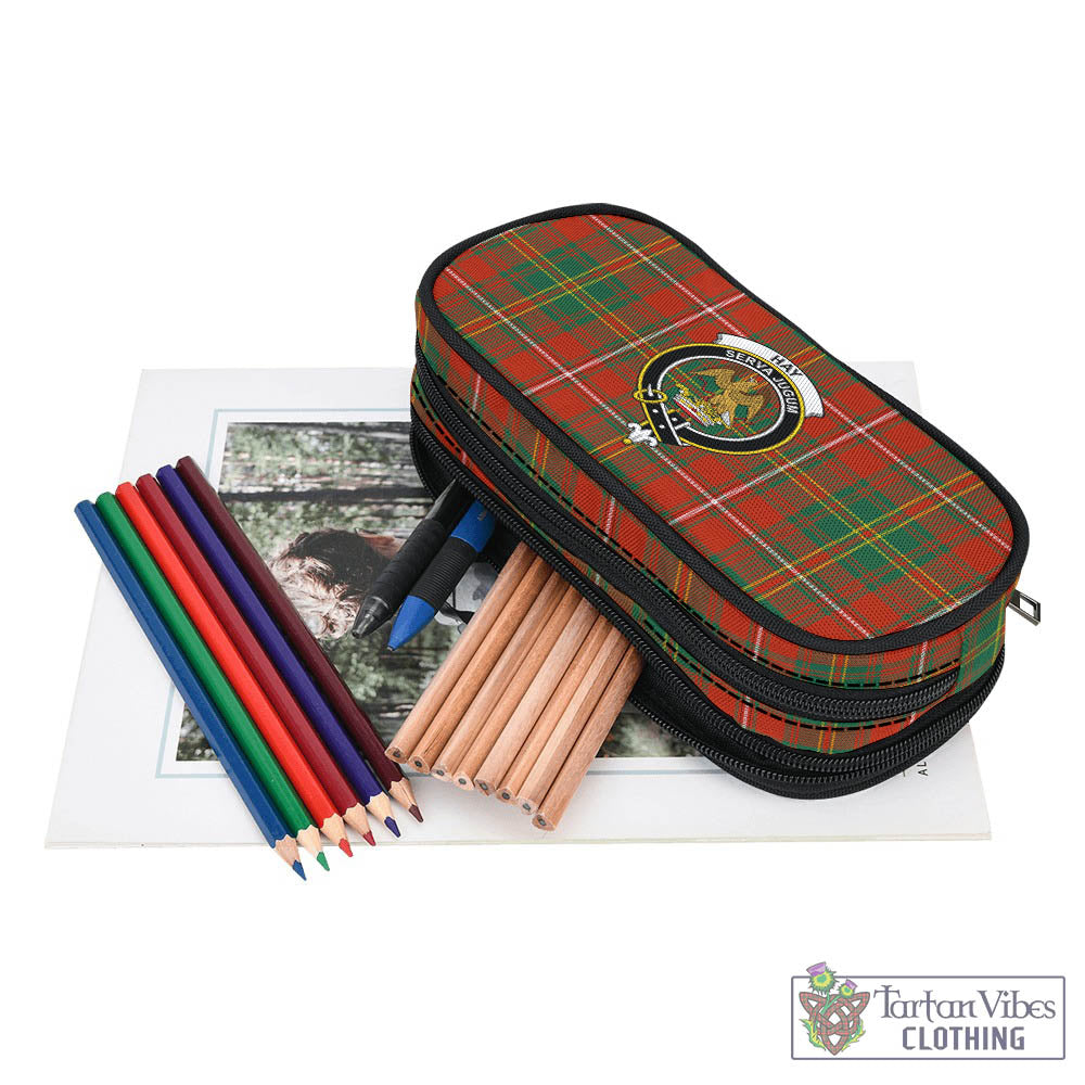 Tartan Vibes Clothing Hay Ancient Tartan Pen and Pencil Case with Family Crest