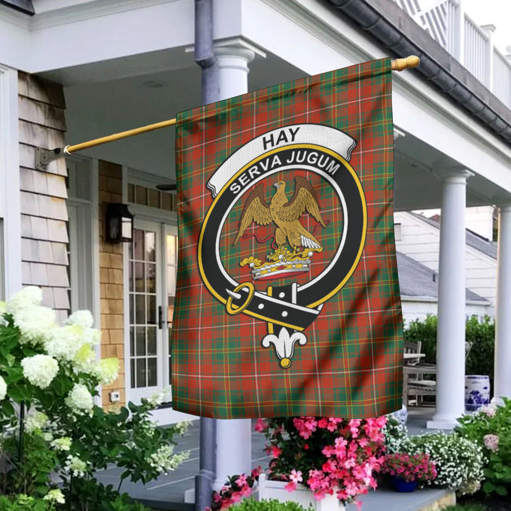 Hay Ancient Tartan Flag with Family Crest - Tartan Vibes Clothing