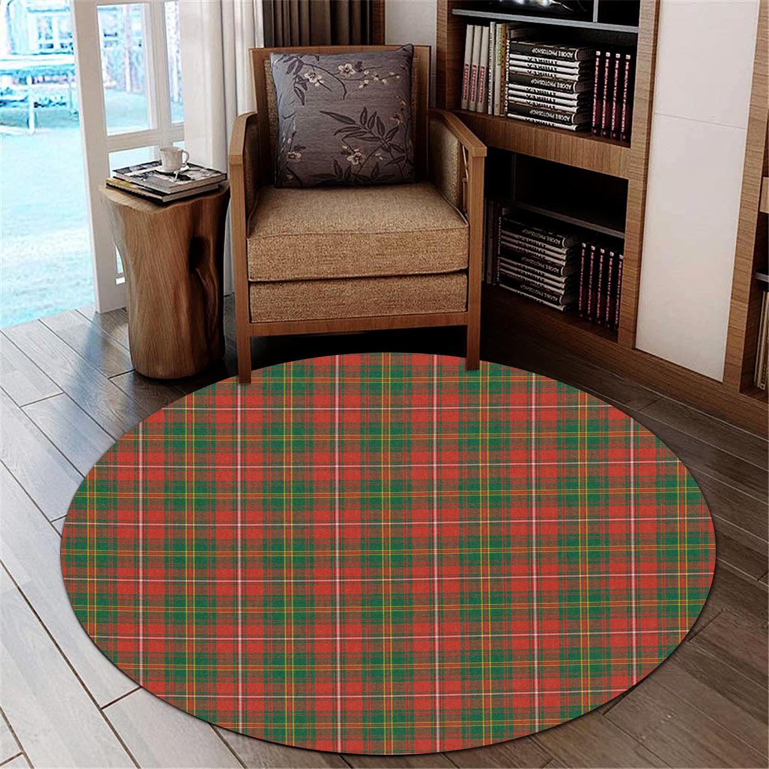 hay-ancient-tartan-round-rug