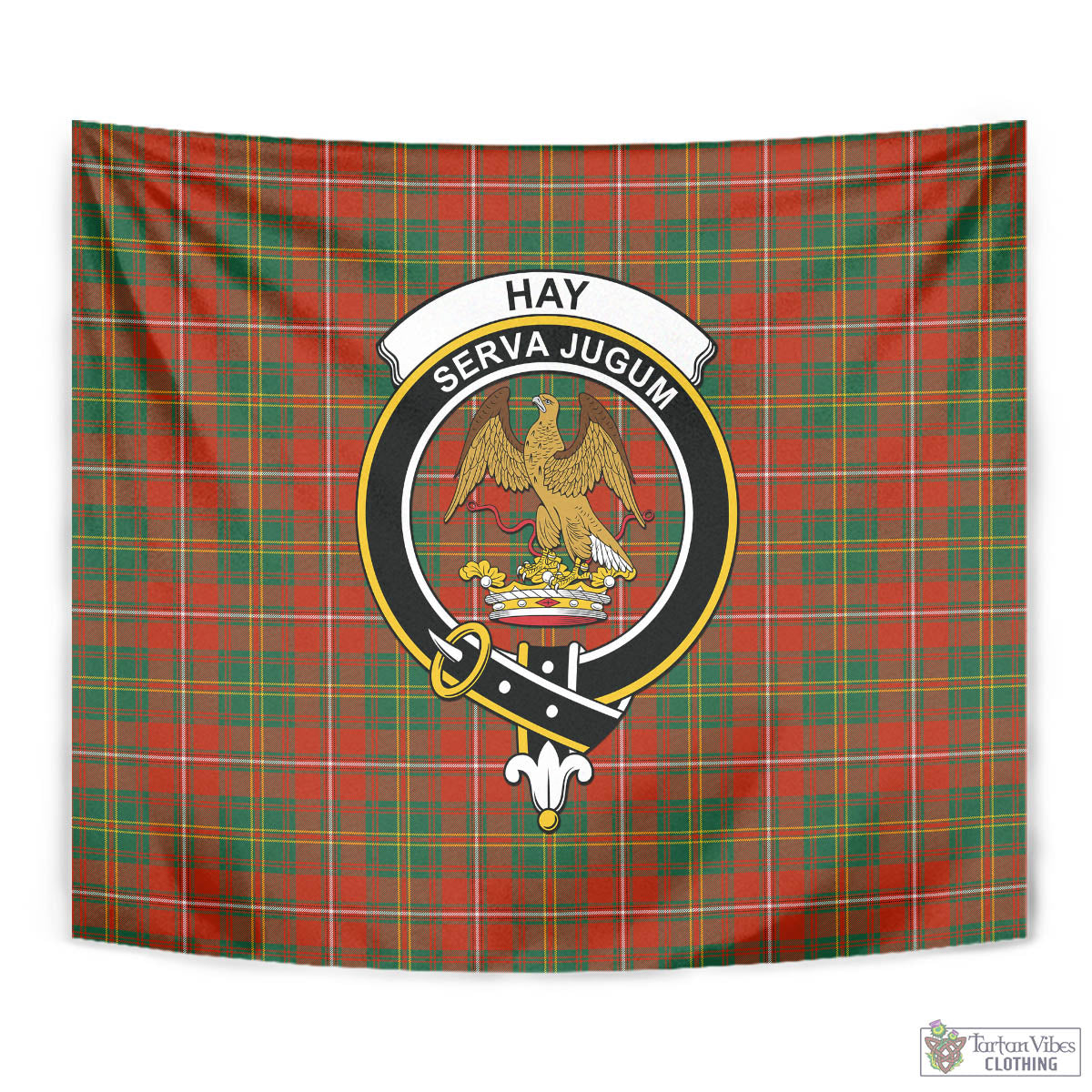 Tartan Vibes Clothing Hay Ancient Tartan Tapestry Wall Hanging and Home Decor for Room with Family Crest