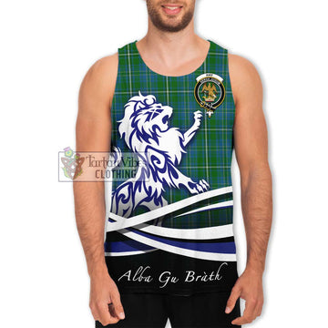 Hay Hunting Tartan Men's Tank Top with Alba Gu Brath Regal Lion Emblem